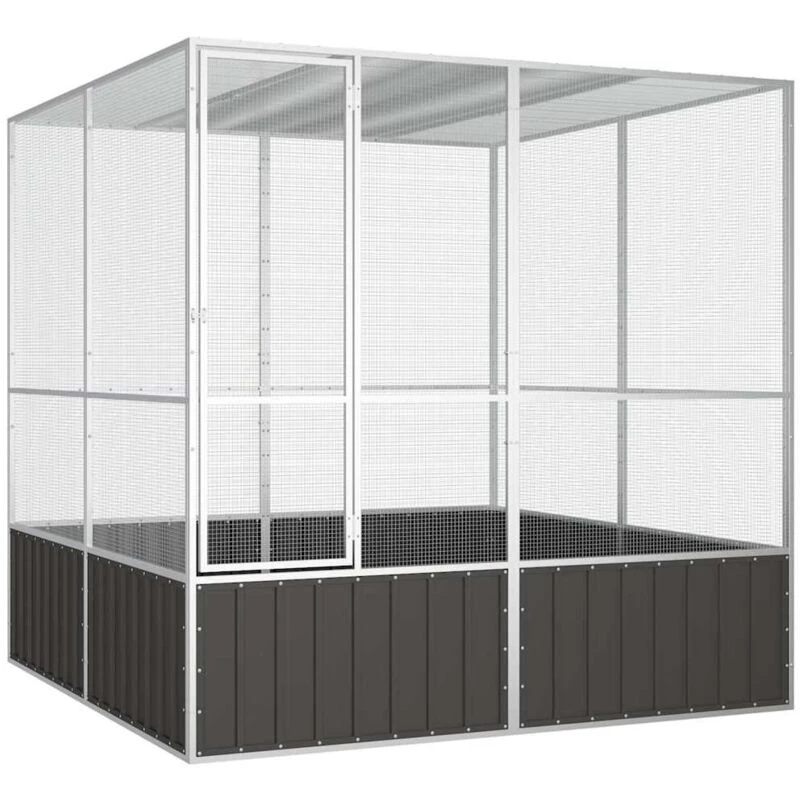 Image of VIDAXL Bird Cage Anthracite 213.5x217.5x211.5cm Galvanised Steel Vidaxl 171549