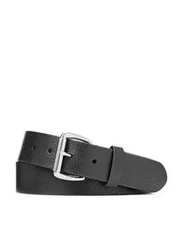 Image of Polo Ralph Lauren Tumbled Leather Belt, Black, Size 34, Men