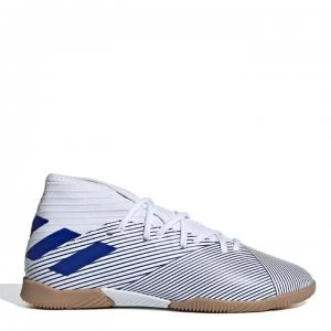 Image of adidas Nemeziz 19.3 Junior Indoor Football Trainers - White/Blue/Blk