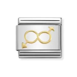 Image of Nomination Classic Gold Him & Her Infinity Charm