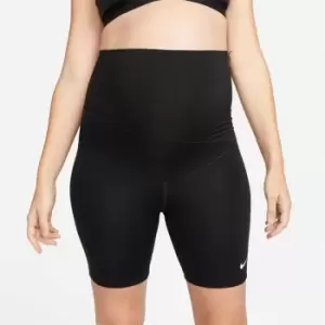 Image of Nike One (M) Womens 7 Biker Shorts (Maternity) - Black