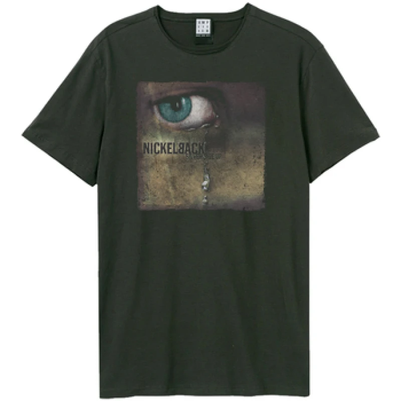 Image of Amplified Amplified Men Silver Side Up Nickelback T-Shirt in Charcoal Size: X-Small Charcoal XS Male 5063652561188