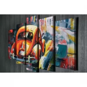Image of BC031 Multicolor Decorative Canvas Painting (5 Pieces)