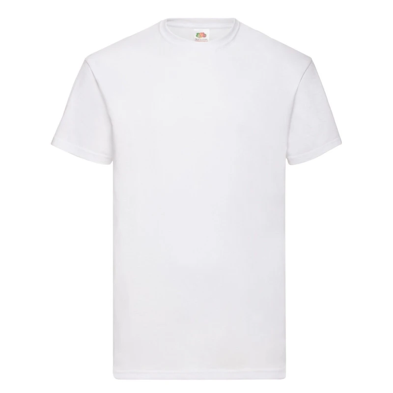 Image of Fruit Of The Loom Fruit of the Loom Men Valueweight Cotton T-Shirt in White Size: Small White S Male 5063527386809