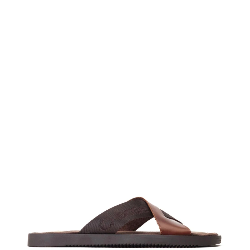 Image of Base London Base London Men Webb Slider in Brown Size: 7 Brown 7 Male 5038538356530