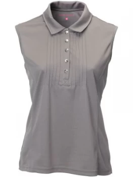 Image of Swing Out Sister Adele Pique Sleeveless Shirt Grey