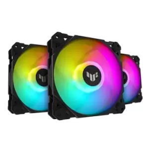 Image of ASUS TUF Gaming TF120 ARGB Fan - Triple Fan Kit with ARGB Controller Computer case Air cooler 12cm Black