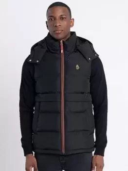 Image of Luke 1977 Egrit Quilted Gilet - Black, Size S, Men