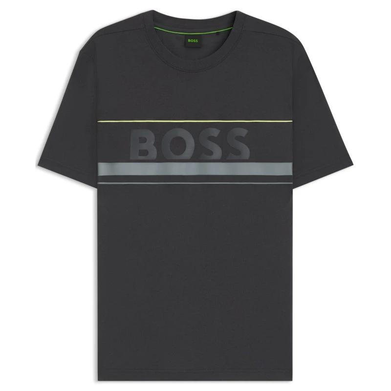 Image of Boss Mens HBG Zone Signature Logo T-Shirt Dark Grey male S