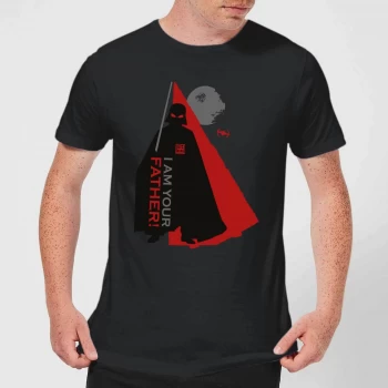 Image of Star Wars Darth Vader I Am Your Father Dark Side Silhouettes Mens T-Shirt - Black - 5XL