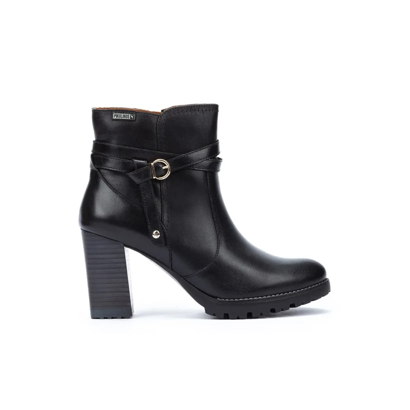 Image of Pikolinos Connelly W7M-8806 Leather Womens Ankle Boots - Black - Size:UK 6-6.5
