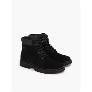 Image of Calvin Klein Jeans Eva Mid Laceup Boot Suede - Black