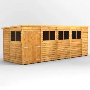 Image of 18X6 Power Overlap Pent Double Door Shed