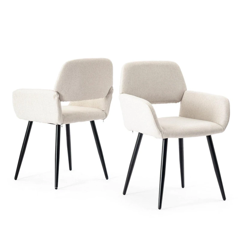 Image of Biba Mayfair Dining Chairs Pair Beige unisex One Size