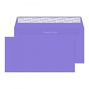 Image of Creative Mid Coloured Envelopes DL+ Peel & Seal 114 x 229mm Plain 120 gsm Summer Violet Pack of 500