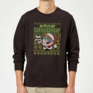 Image of Dexter's Lab Pattern Christmas Sweatshirt - Black - XL