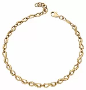 Image of Elements Gold GB471 9k Yellow Gold Infinity Tennis Bracelet Jewellery