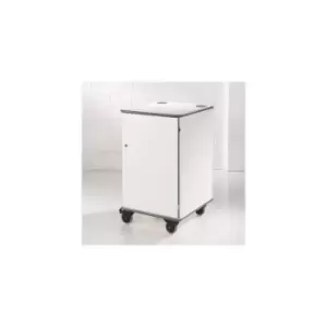Image of Metroplan MM100 Coloured mobile multi-media cabinet - White