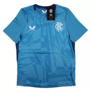 Image of 2023-2024 Rangers Players Training Tee (Deep Water) - Kids