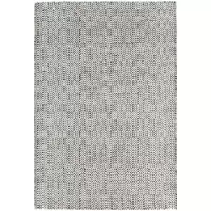 Image of Asiatic Carpets Ives Hand Woven Rug Black White - 100 x 150cm