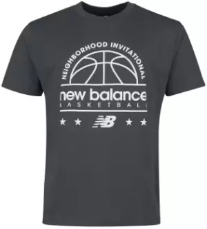 Image of New Balance NB Hoops Invitational T-Shirt T-Shirt grey