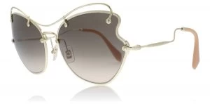 Image of Miu Miu MU56RS Sunglasses Pale Gold ZVN3D0 61mm