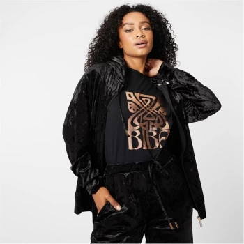 Image of Biba BIBA Velour Zip Hoodie - Black