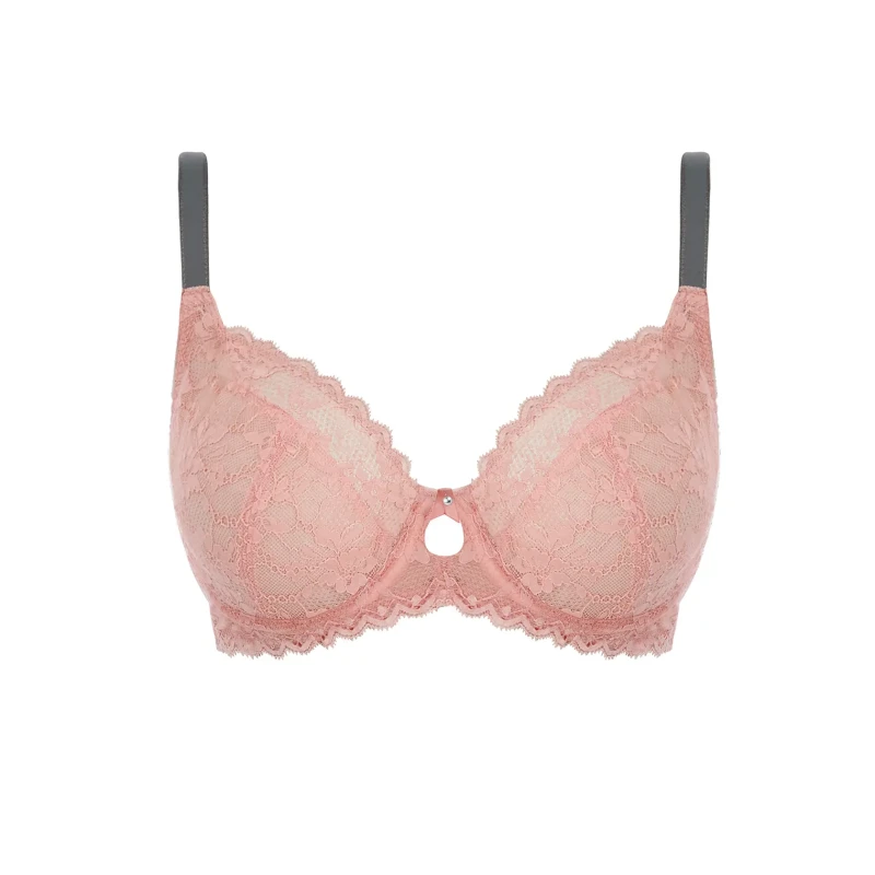 Image of Freya Womens Offbeat Plunge Bra in Pink Size: 32E Pink Female 32E