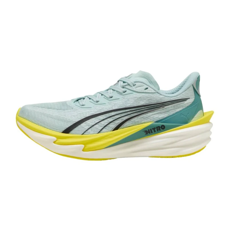 Image of Puma Deviate NITRO 4 Shoes Blue Yellow SS26 Womens, Size 40,5 - EUR