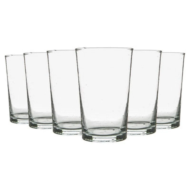 Image of Nicola Spring Meknes Recycled Highball Glasses - 325ml - Pack of 6 Clear