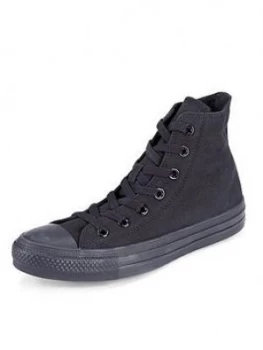 Image of Converse Chuck Taylor All Star Hi-Tops, Black, Size 5, Women