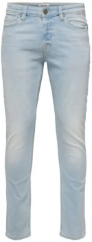 Image of ONLY and SONS Loom Life Slime Blue Jeans light blue