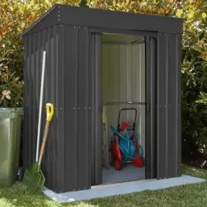 Image of 6' x 3' Lotus Anthracite Grey Pent Metal Shed (1.8m x 0.93m)