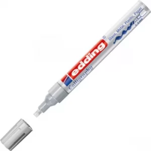 Image of Edding 4-755054 Gloss Paint Calligraphy Marker 755 Silver
