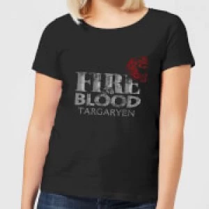 Image of Game of Thrones Fire And Blood Womens T-Shirt - Black - 5XL