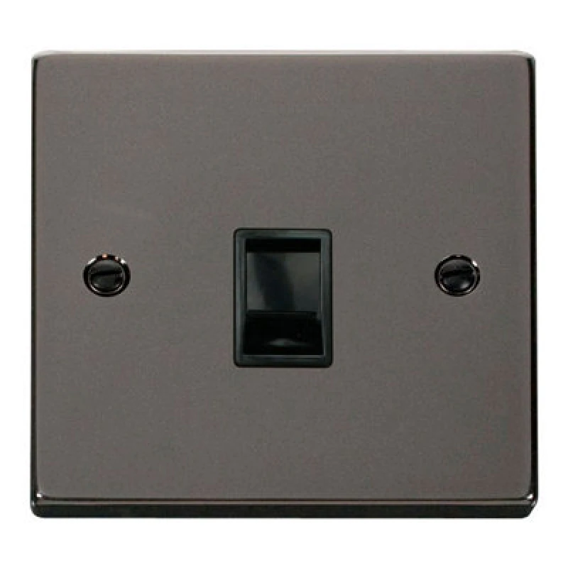 Image of SE Home Black Nickel Rj11 Socket Black