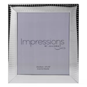 Image of Ridged Silver Plated Photo Frame (8 x 10)