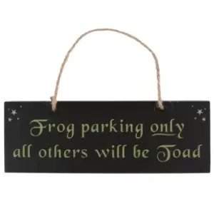 Image of Frog Parking Hanging Garden Sign