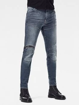 Image of G-Star RAW 5620 3D Zip Knee Skinny Jeans - Smoke, Smoke, Size 34, Length Regular, Men