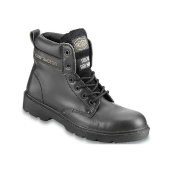 Image of Leather 6in. Safety Boots S3 - Black - UK 8 - 802SM08 - Contractor