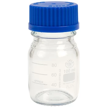 Image of Simax Clear Graduated Lab Bottles 100ml - Pack of 10