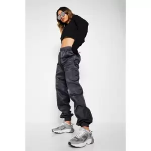 Image of I Saw It First Nylon Cuffed Cargo Trouser - Grey