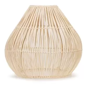 Image of Minisun - Natural Lampshade Rattan Teardrop Ceiling Light Shade - No Bulb
