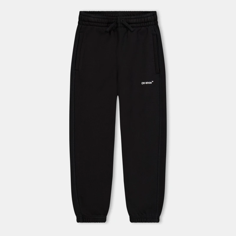 Image of Off White Kids Cuffed Ankle Fleece Joggers Black Multi male 4Y
