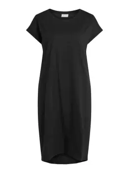 Image of VILA Short Sleeved Midi Dress Women Black