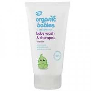 Image of Green People Organic Babies Baby Wash and Shampoo Lavender 150ml