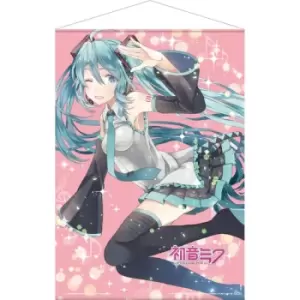Image of Hatsune Miku Wallscroll Pink Glitter Miku 50 x 70 cm