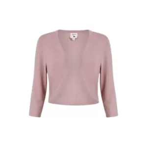 Image of Yumi Blush Knitted Curved Bolero - Nude