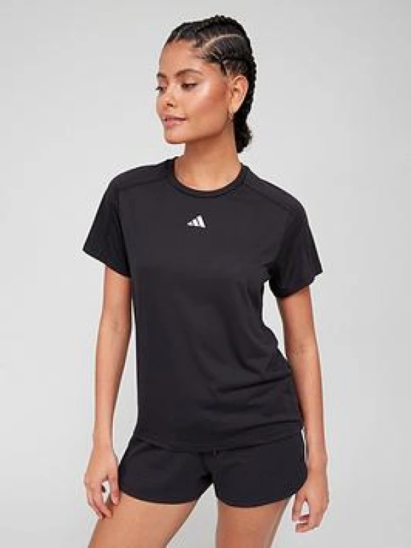 Image of adidas performance Crew Neck T-Shirt, Aeroready Train Essentials Logo Black Women XS;S;M