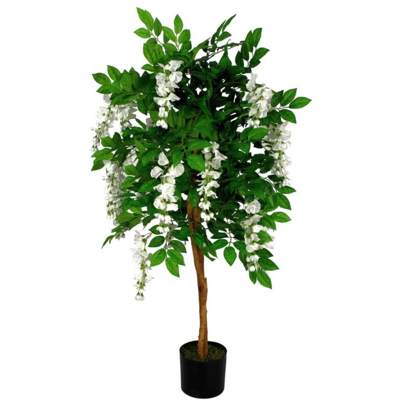 Image of Leaf 130cm Leaf Design UK Realistic Artificial Wisteria Tree Green